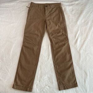 LL Bean men's Work Pants canvas denim brow
